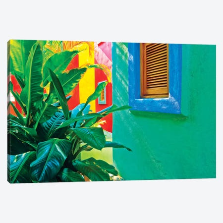 Mexico, Costalegre. Colorful hotel walls.  Canvas Print #JYG296} by Jaynes Gallery Art Print