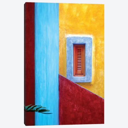 Mexico, Costalegre. Colorful hotel walls.  Canvas Print #JYG297} by Jaynes Gallery Canvas Art Print