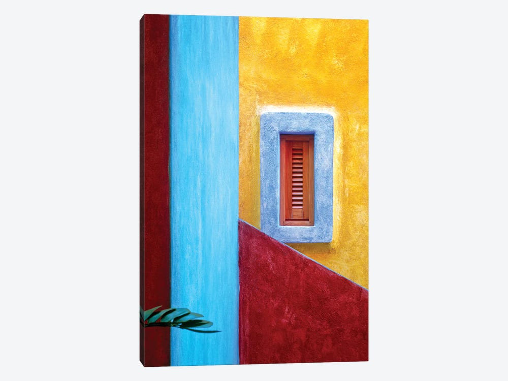 Mexico, Costalegre. Colorful hotel walls.  by Jaynes Gallery 1-piece Canvas Print