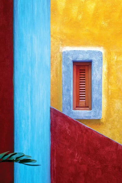 Mexico, Costalegre. Colorful hotel walls.