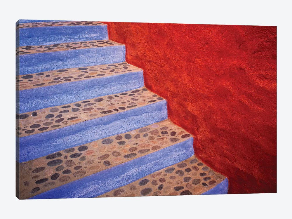 Mexico, Costalegre. Colorful stone stairs.  by Jaynes Gallery 1-piece Canvas Wall Art