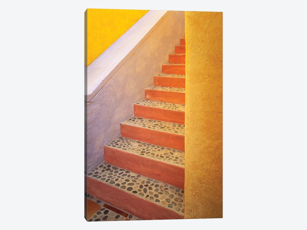 Mexico, Costalegre. Colorful stone stairs.  by Jaynes Gallery 1-piece Canvas Print