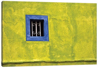Mexico, Dolores Hidalgo. Window in side of house.  Canvas Art Print - Jaynes Gallery