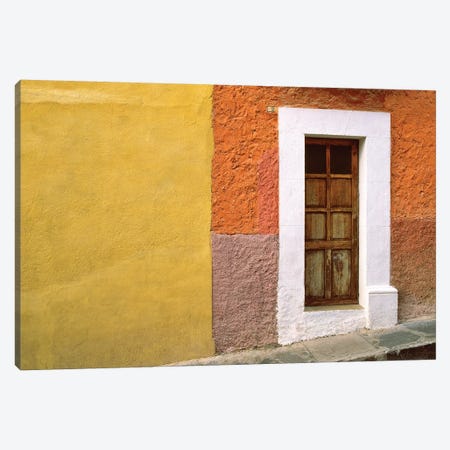 Mexico, San Miguel de Allende. Door and house exterior.  Canvas Print #JYG306} by Jaynes Gallery Art Print