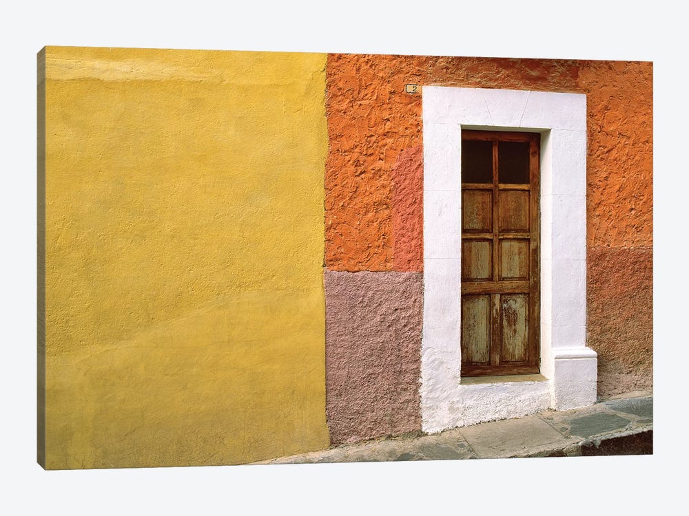 Mexico, San Miguel de Allende. Door and house exterior.  by Jaynes Gallery 1-piece Canvas Artwork