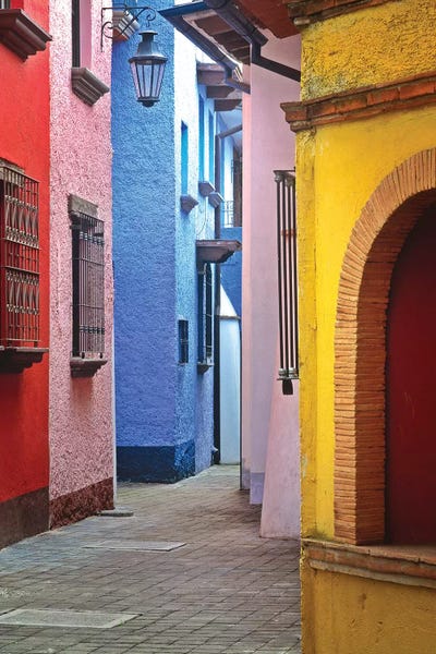 Mexico, Veracruz State. Colorful colonial architecture.