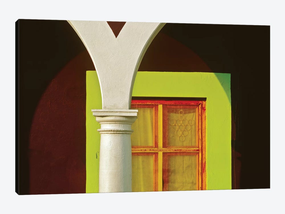 Mexico, Veracruz, Tlacotalpan. Window and arch of home.  by Jaynes Gallery 1-piece Canvas Art