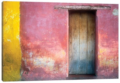 Mexico, Xico. House entrance.  Canvas Art Print - Door Art