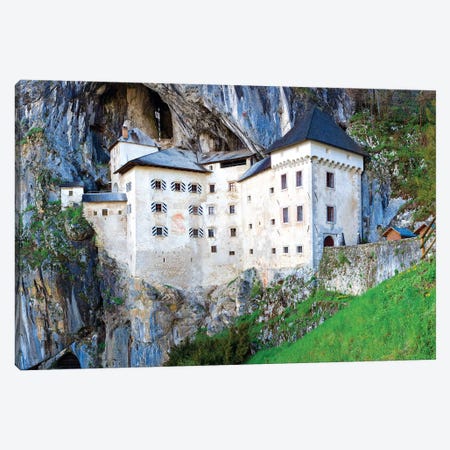 Slovenia, Predjama Castle. Castle built into mountain wall.  Canvas Print #JYG319} by Jaynes Gallery Art Print