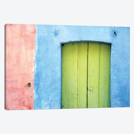 South America, Brazil. Colorful house exterior and door.  Canvas Print #JYG320} by Jaynes Gallery Canvas Art