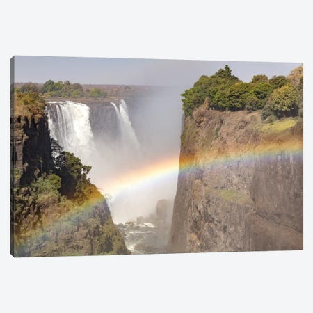 Africa, Zimbabwe, Victoria Falls. Rainbow at Victoria Falls.  Canvas Print #JYG401} by Jaynes Gallery Art Print