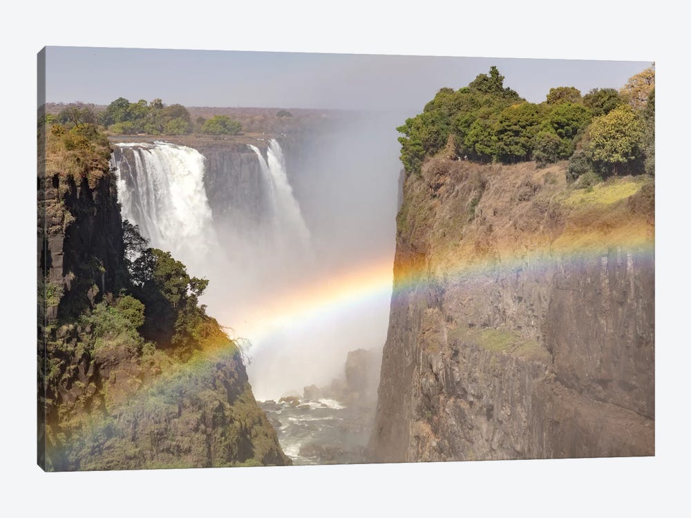 Africa, Zimbabwe, Victoria Falls. Rainbow at Victoria Falls.  by Jaynes Gallery 1-piece Canvas Art
