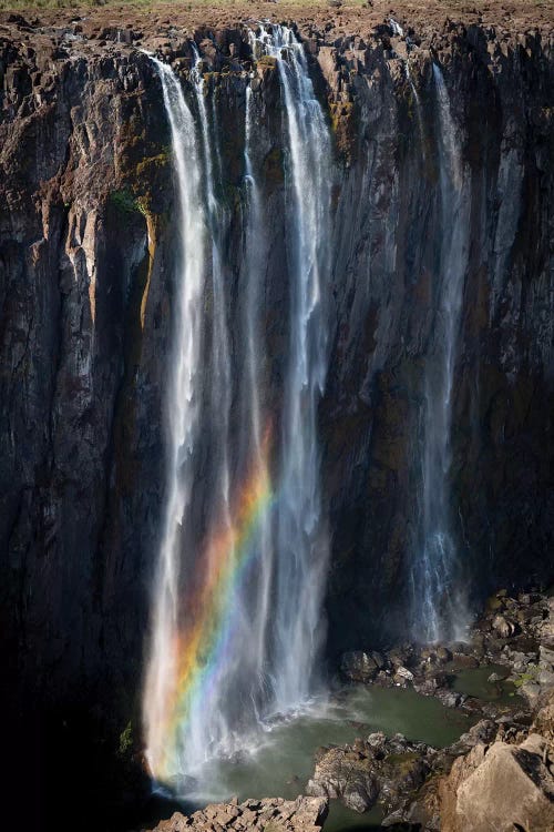 Rainbow At Victoria Falls II. Africa, Zimbabwe, Victoria Falls