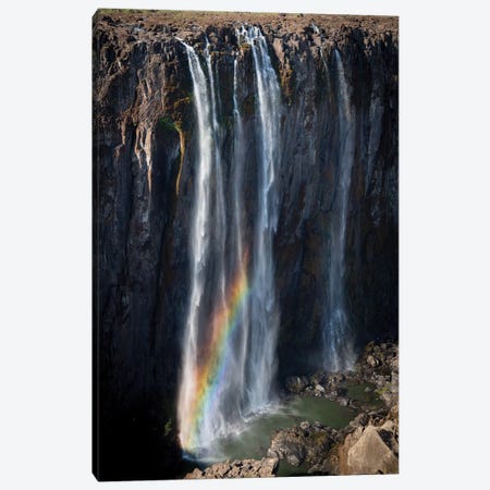 Africa, Zimbabwe, Victoria Falls. Rainbow at Victoria Falls.  Canvas Print #JYG402} by Jaynes Gallery Canvas Art Print
