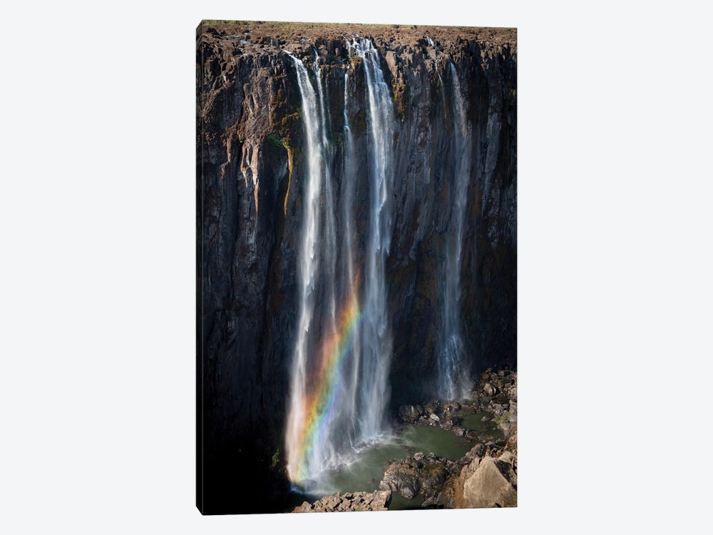 Africa, Zimbabwe, Victoria Falls. Rainbow at Victoria Falls.  by Jaynes Gallery 1-piece Canvas Print