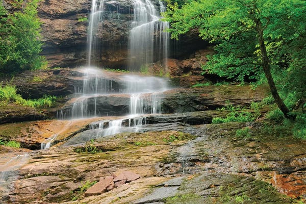Canada, Nova Scotia, Cape Breton Highlands National Park. Beulach Ban Falls cascade.