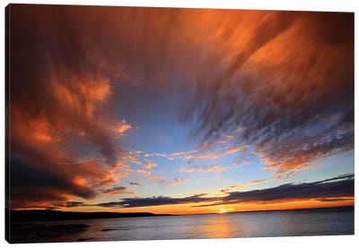 Canada, Nova Scotia, Fox Island. Sunset on Chedabucto Bay. Canvas Art Print - Nova Scotia