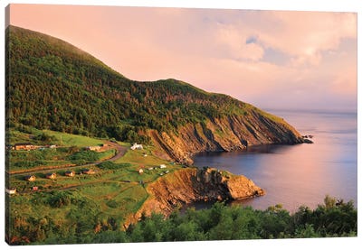 Canada, Nova Scotia, Meat Cove. Sunset on Cape Breton Island. Canvas Art Print - Canada Art
