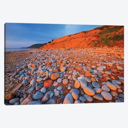 Canada, Nova Scotia, Pleasant Bay. Sunset on shore of Gulf of St. Lawrence. Canvas Print #JYG453} by Jaynes Gallery Canvas Wall Art