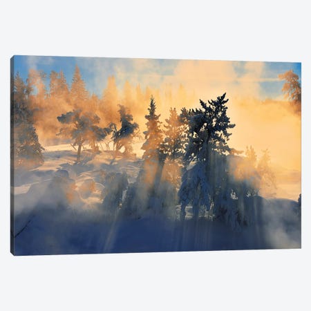 Canada, Ontario, Vermillion Bay. Wabigoon River at sunrise. Canvas Print #JYG474} by Jaynes Gallery Art Print