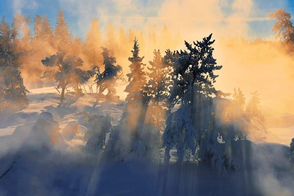 Ontario: Canada, Ontario, Vermillion Bay. Wabigoon River at sunrise. by Jaynes Gallery