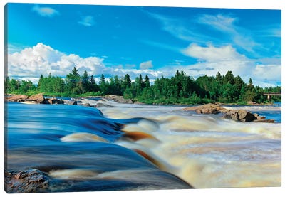 Canada, Quebec, Saint-Felicien. Chutes a Michel on Ashuapmushuan River. Canvas Art Print - Quebec Art