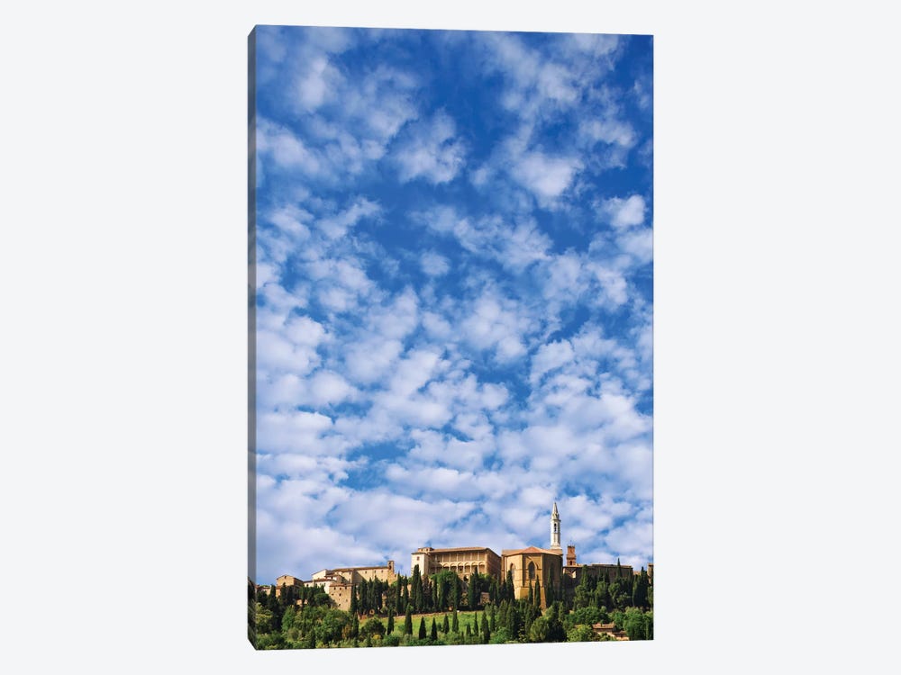 Italy, Pienza. Landscape and hilltop town. by Jaynes Gallery 1-piece Canvas Wall Art