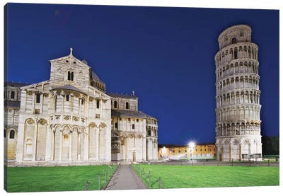 Italy, Pisa. Pisa Cathedral and Leaning Tower Canvas Art Print - Leaning Tower of Pisa