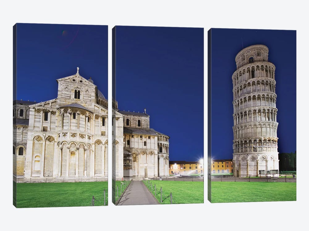 Italy, Pisa. Pisa Cathedral and Leaning Tower by Jaynes Gallery 3-piece Canvas Artwork