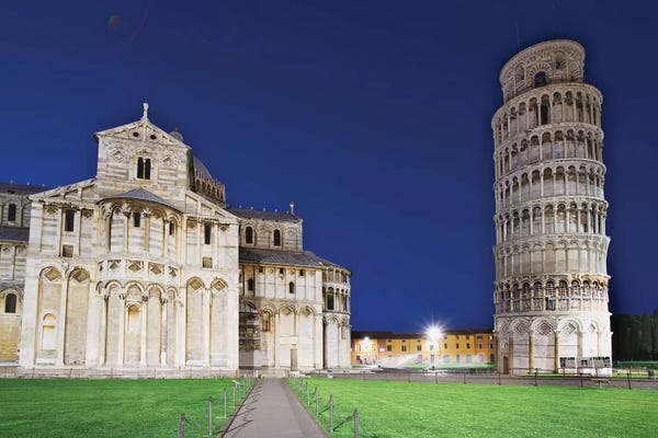 Leaning Tower Of Pisa: Italy, Pisa. Pisa Cathedral and Leaning Tower by Jaynes Gallery
