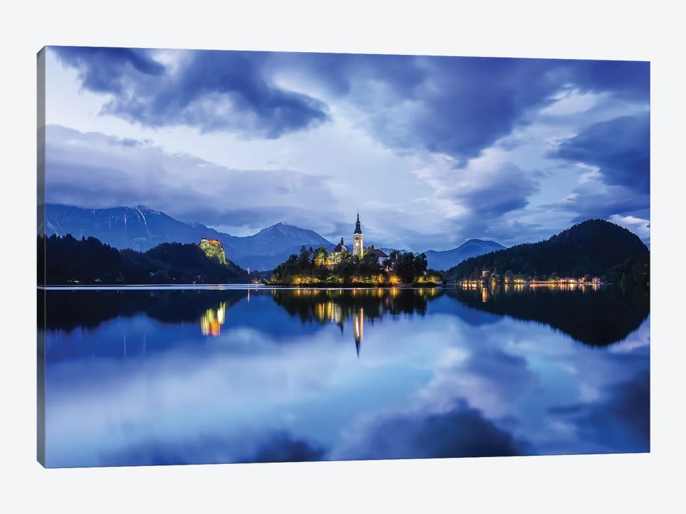 Slovenia. Lake Bled at sunset.  by Jaynes Gallery 1-piece Canvas Artwork