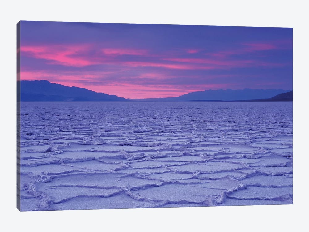 USA, California, Death Valley National Park. Salt flats at sunset. by Jaynes Gallery 1-piece Canvas Art Print