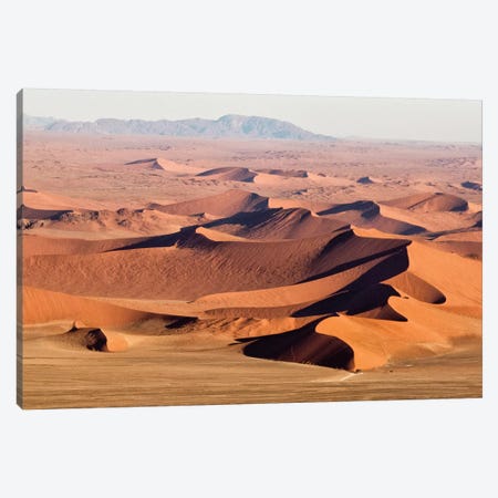 Namibia, Namib-Naukluft Park. Aerial of desert landscape.  Canvas Print #JYG64} by Jaynes Gallery Art Print