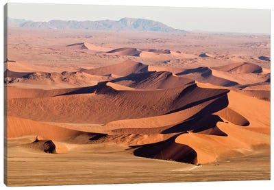 Namibia, Namib-Naukluft Park. Aerial of desert landscape.  Canvas Art Print