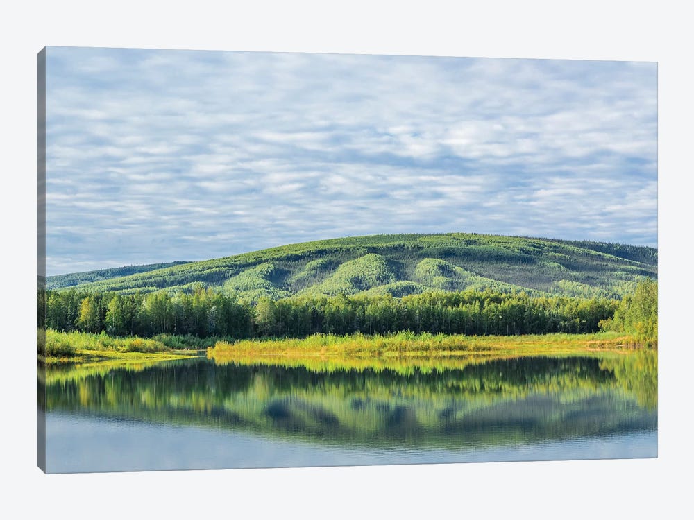 USA, Alaska, Olnes Pond. Landscape with pond reflection. by Jaynes Gallery 1-piece Canvas Print