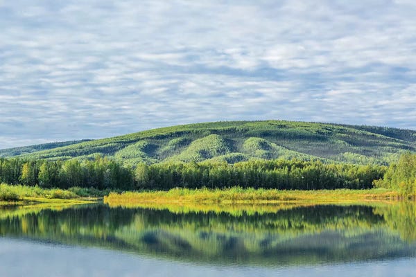 USA, Alaska, Olnes Pond. Landscape with pond reflection.