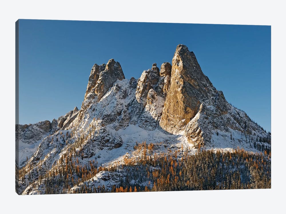 USA, Washington State. Liberty Bell Mountain in winter sunrise. by Jaynes Gallery 1-piece Canvas Art