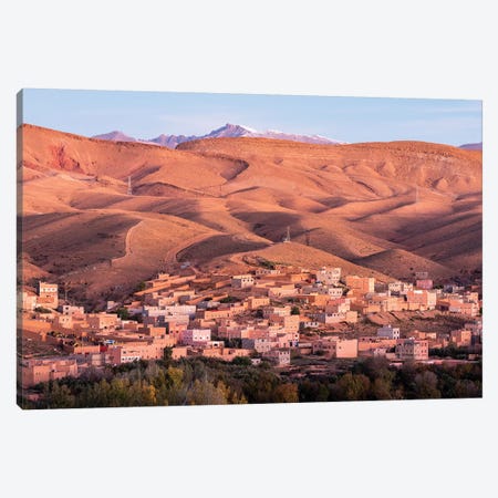 Africa, Morocco, Boumalne Dades. Town Amid Barren Landscape. Canvas Print #JYG807} by Jaynes Gallery Canvas Artwork