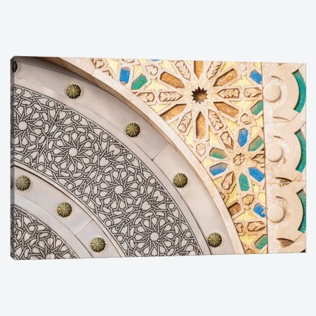 Africa, Morocco, Casablanca. Close-Up Of Designs On Mosque Exterior. Canvas Print #JYG808} by Jaynes Gallery Canvas Print
