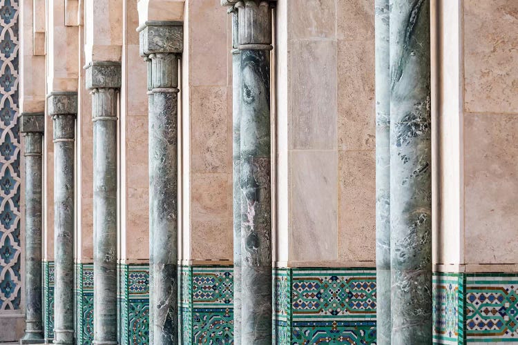 Africa, Morocco, Casablanca. Close-Up Of Mosque Exterior.