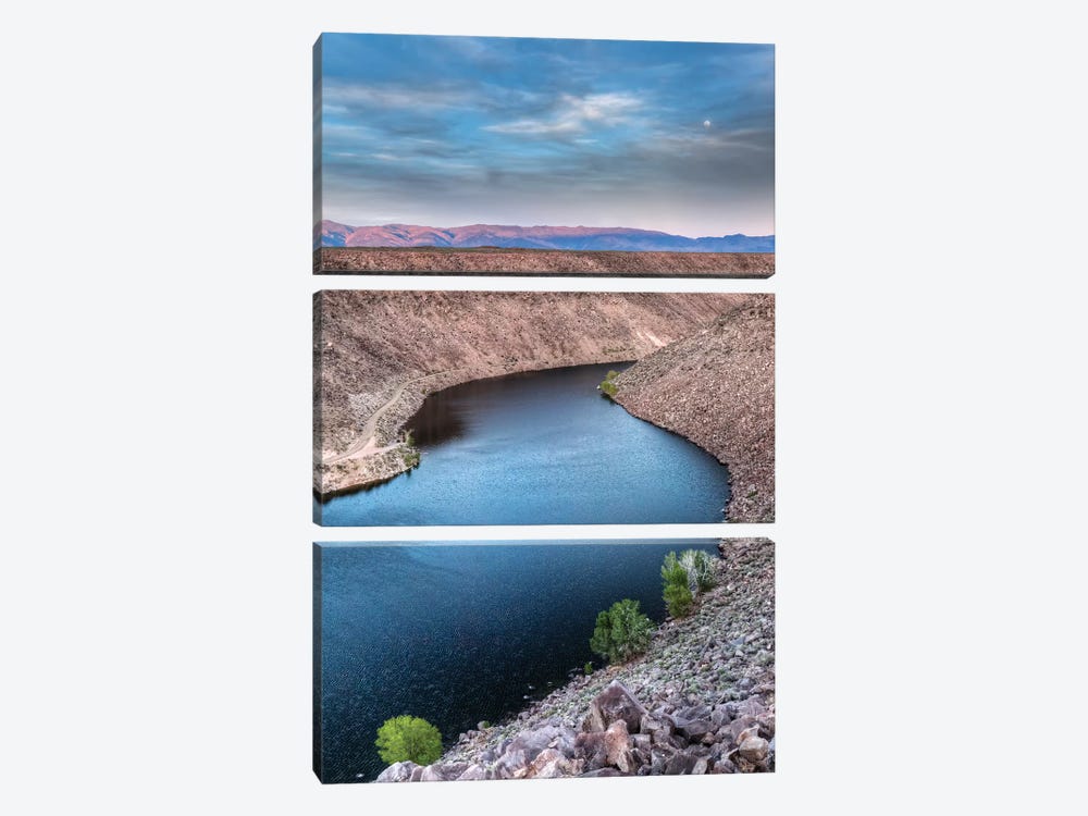 USA, California, Bishop. Landscape with Pleasant Valley Reservoir. by Jaynes Gallery 3-piece Canvas Wall Art
