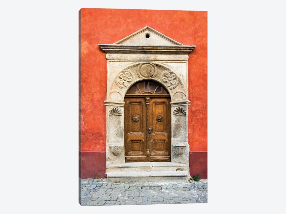 Czech Republic, Cesky Krumlov. Ornate Doors And Arch. by Jaynes Gallery 1-piece Canvas Wall Art