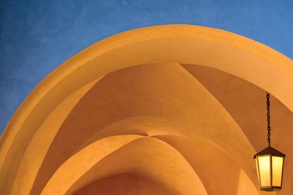 Arches: Czech Republic, Prague. Building Arches And Lamp. by Jaynes Gallery