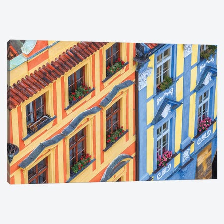Czech Republic, Prague. Colorful Buildings In Old Town. Canvas Print #JYG897} by Jaynes Gallery Canvas Print