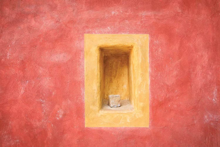 Europe, Czech Republic, Cesky Krumlov. Colorful Wall Indented Space. by Jaynes Gallery wall art