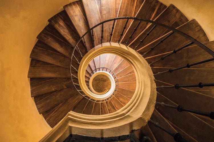 Europe, Czech Republic, Kutna Hora. Santini Circular Stairwell In Monastery Church Of Assumption Of Our Lady At Sedlec. by Jaynes Gallery wall art