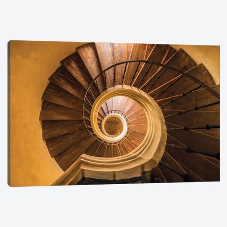 Europe, Czech Republic, Kutna Hora. Santini Circular Stairwell In Monastery Church Of Assumption Of Our Lady At Sedlec. Canvas Print #JYG903} by Jaynes Gallery Canvas Art