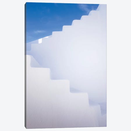 Europe, Greece, Santorini. Stairway And Shapes. Canvas Print #JYG922} by Jaynes Gallery Canvas Art