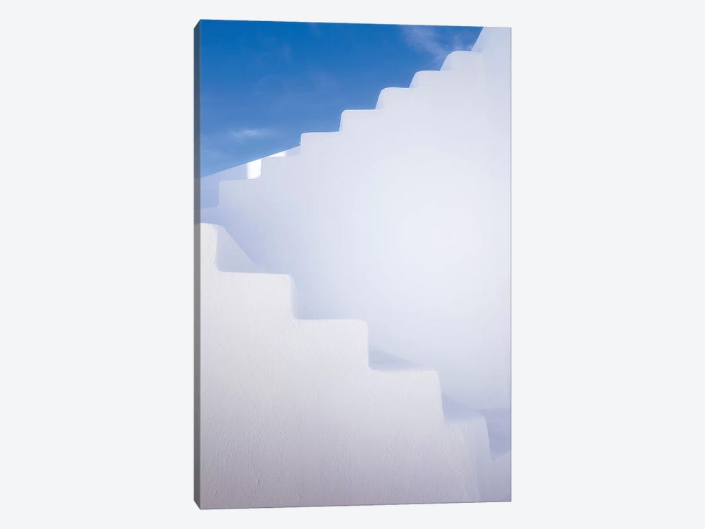 Europe, Greece, Santorini. Stairway And Shapes. by Jaynes Gallery 1-piece Canvas Wall Art