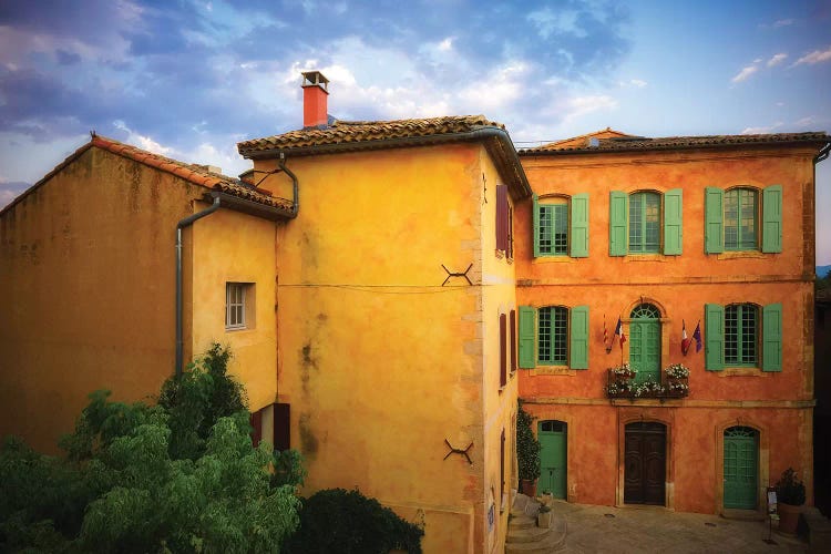 France, Roussillon. Painted House In Village.